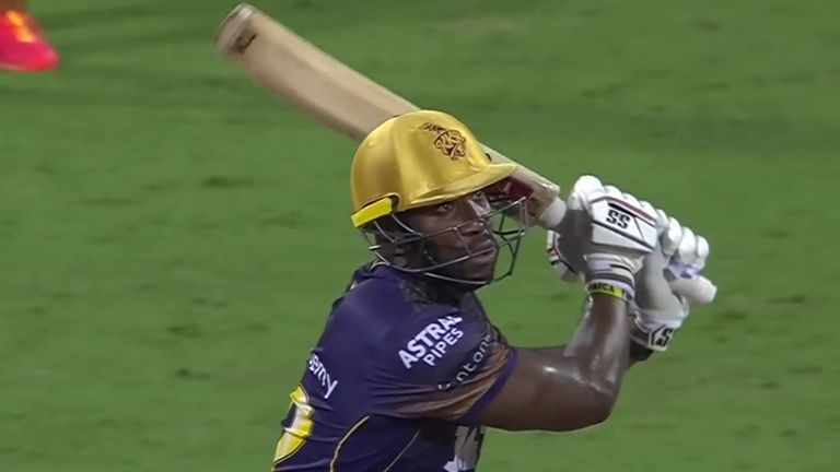 Andre Russell top-scored for Kolkata Knight Riders with 31 from 20 balls