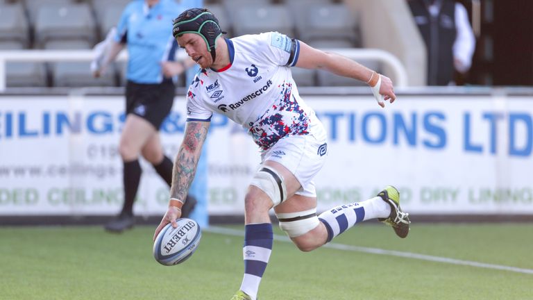 Jake Heenan got over for Bristol's first try after good work from flanker Ben Earl