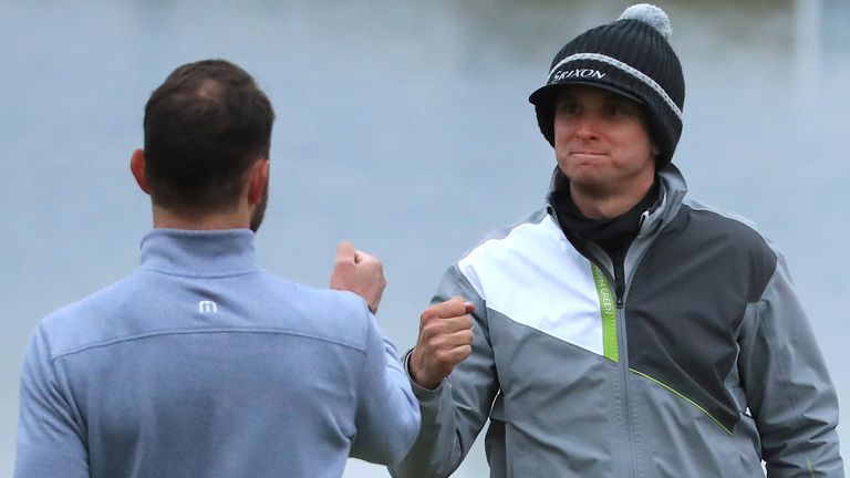 John Catlin (right) defeated Max Kieffer (left) in a play-off in Austria