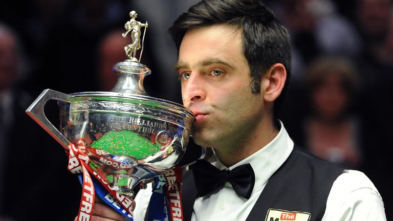 Ronnie O'Sullivan will be aiming to equal Stephen Hendry's mark of seven world snooker titles