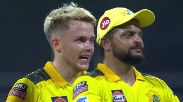 Sam Curran took 2-24 for Chennai, including Rajasthan captain Sanju Samson for one