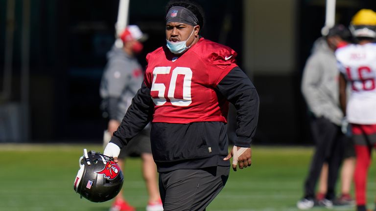 Vita Vea returned after suffering a right ankle injury against the Chicago Bears in October