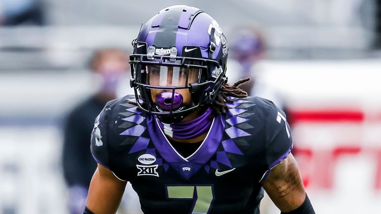 TCU's Trevon Moehrig awaits as the top safety in the Draft. (AP Photo/Brandon Wade)