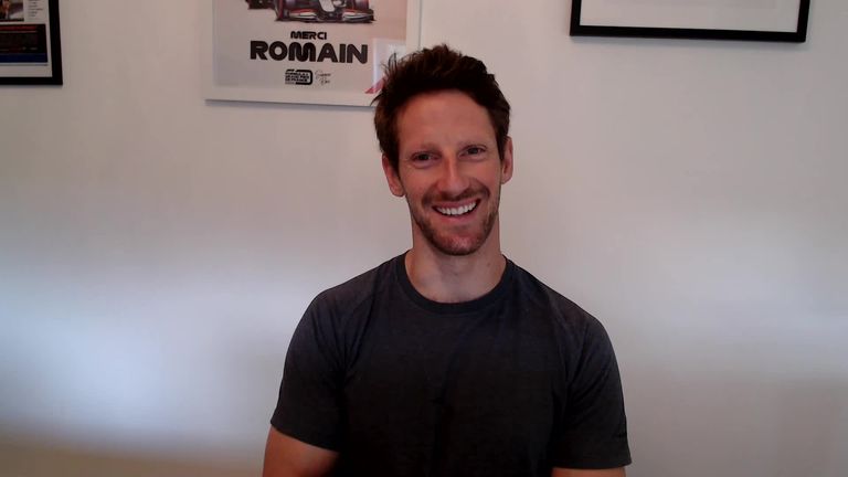 Romain Grosjean speaks to Sky Sports News about the emotions around his return to an F1 cockpit next month with Mercedes and the latest on his injuries.