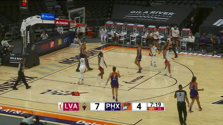 Highlights of the WNBA regular season game between the Las Vegas Aces and the Phoenix Mercury.