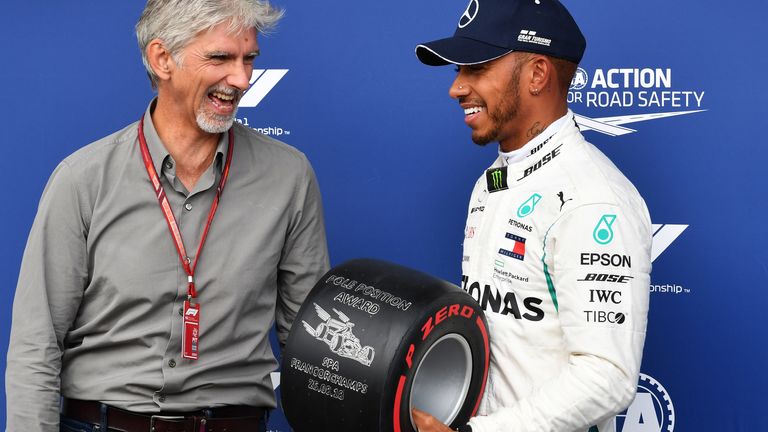 Lewis Hamilton says  it was was humbling to receive such high praise from Damon Hill at the Spanish Grand Prix.