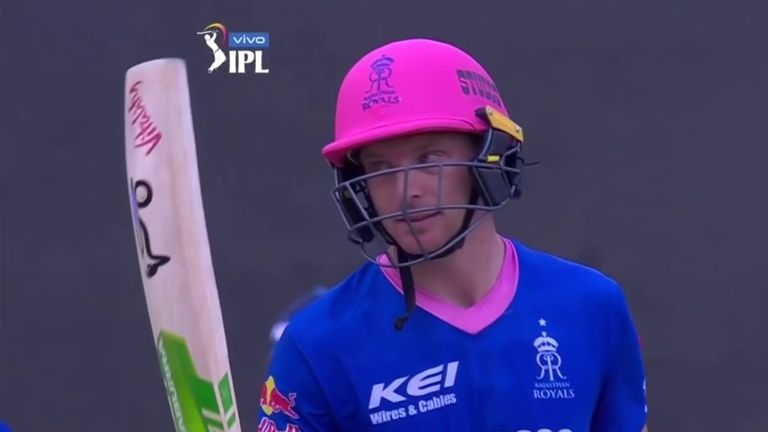 Jos Buttler smashed eight sixes and 11 fours in his maiden T20 century by scoring 124 runs in just 64 balls for Rajasthan Royals against Sunrisers Hyderabad.