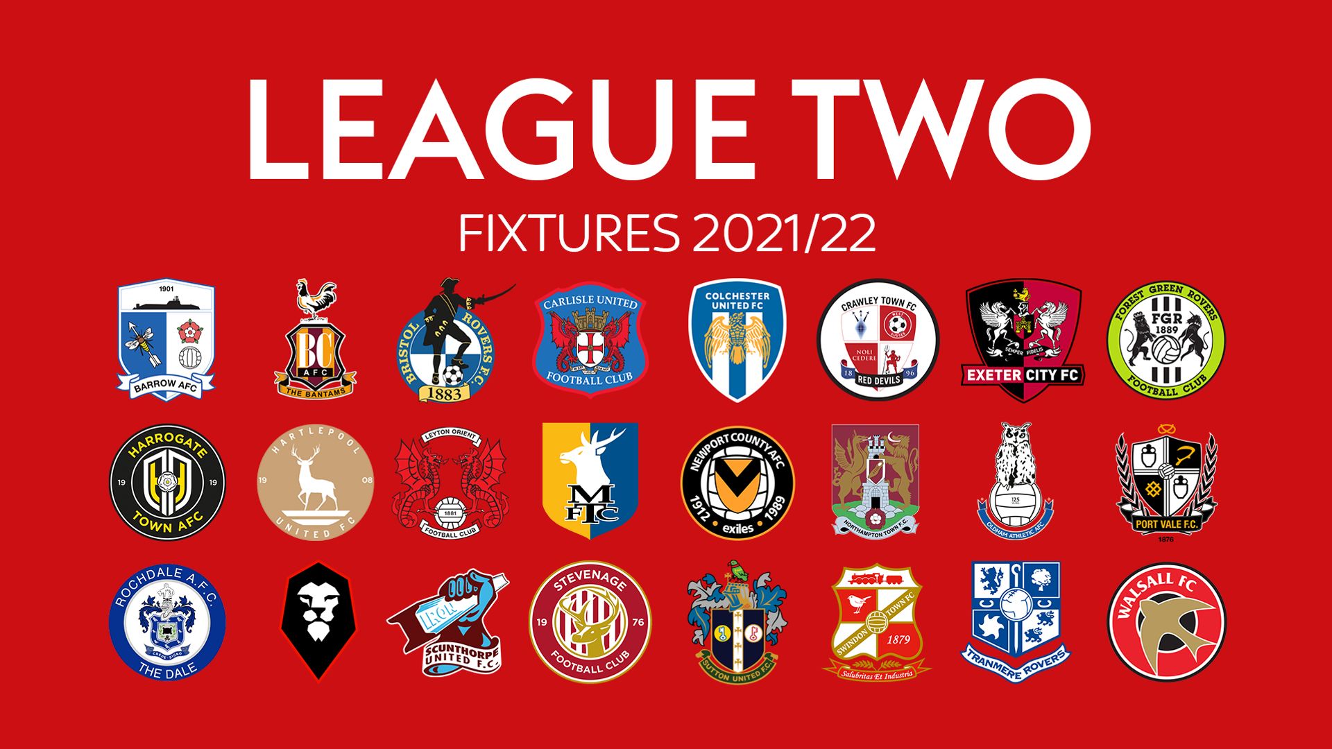 League Two fixtures 2021/22: Sutton, Hartlepool learn fate