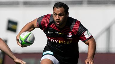 Billy Vunipola ran in two tries as Saracens scored a commanding win over Ealing