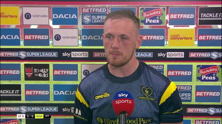 Warrington's Ben Currie talks through the only try in the game 