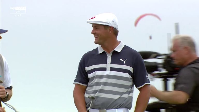 Defending champion Bryson DeChambeau jumps into the outright lead at the US Open after going agonisingly close to a hole-in-one at the par-three eighth