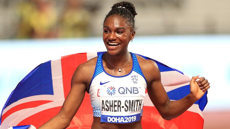 Asher-Smith broke onto the world stage thanks to her exploits in Doha in 2019