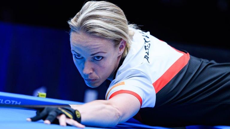 Jasmin Ouschan made progress at the World Pool Championship in thrilling fashion (picture courtesy of Taka Wu/Matchroom Multi Sport)