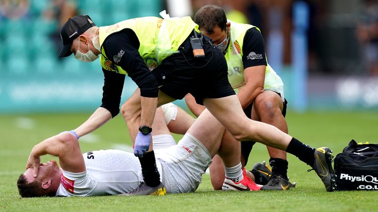 Sam Simmonds was only briefly evaluated on the pitch, says Rob Baxter