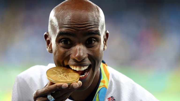 Sir Mo Farah a remporté quatre médailles d'or olympiques