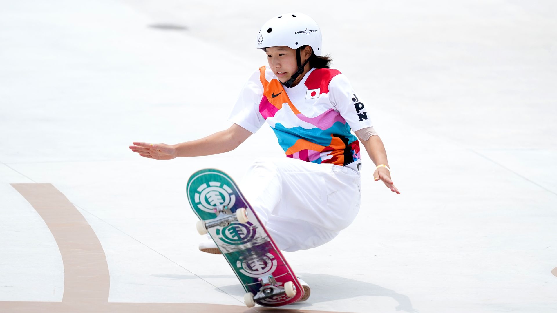 Nishiya, 13, claims gold in women's street skateboarding