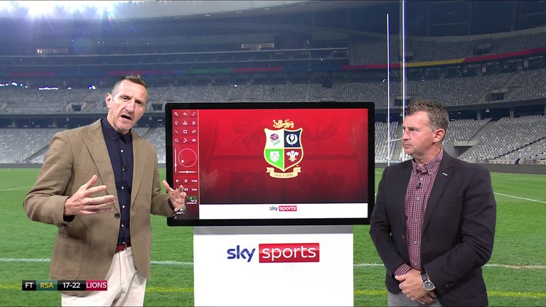 Will Greenwood and former international referee Nigel Owens analyse the TMO's decision to disallow Willie Le Roux's try in the first Test