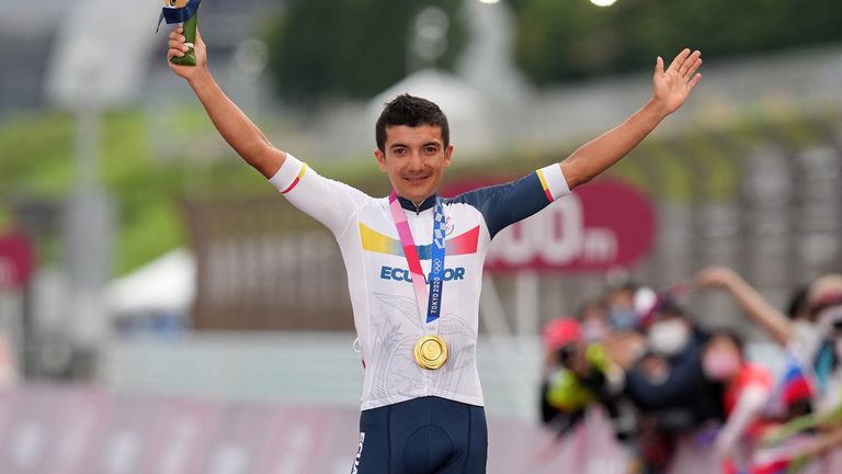Sky Sports News' Ben Ransom has the latest from Tokyo, where Ecuador's Richard Carapaz won gold in the men's road race