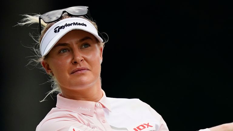 Charley Hull is in contention at the Aramco Team Series - London 