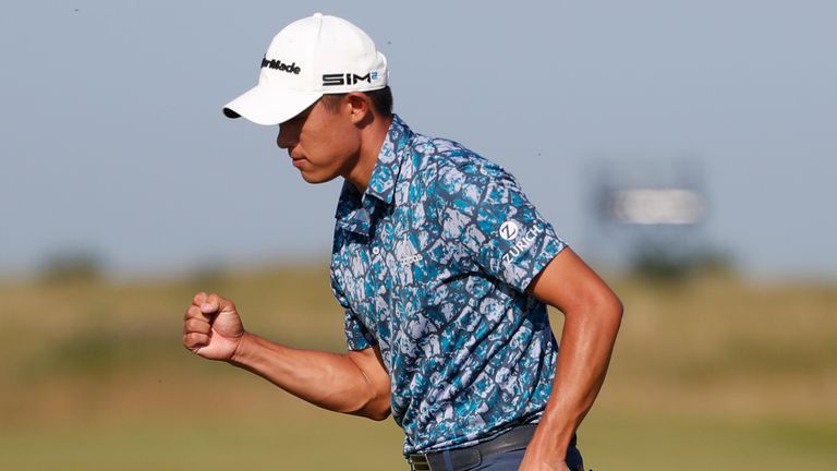 Colin Morikawa during the final round of the Open