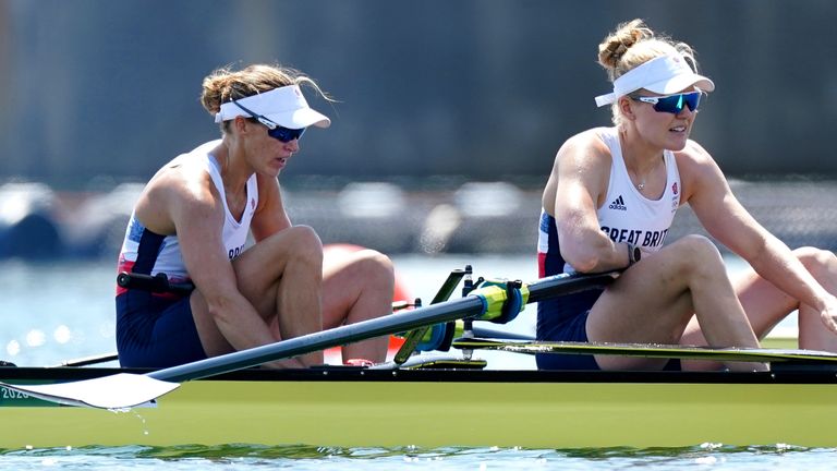 Helen Glover and Polly Swann narrowly missed out on a medal in the women's pair final