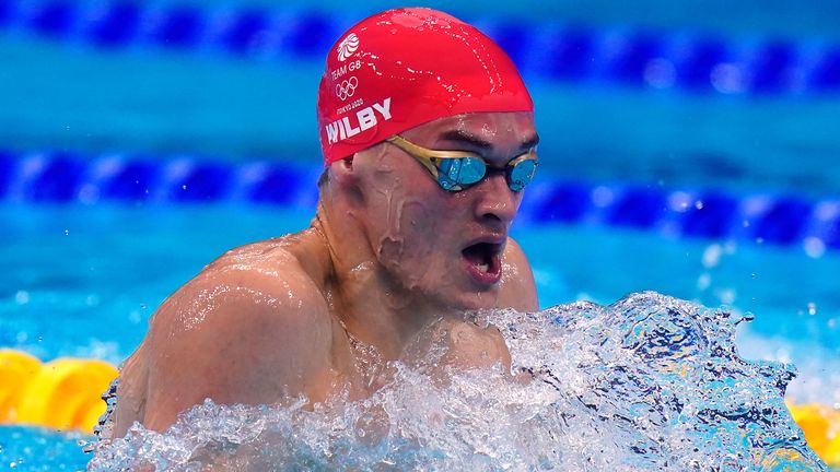 James Wilby finished sixth in the men's 200m breaststroke final