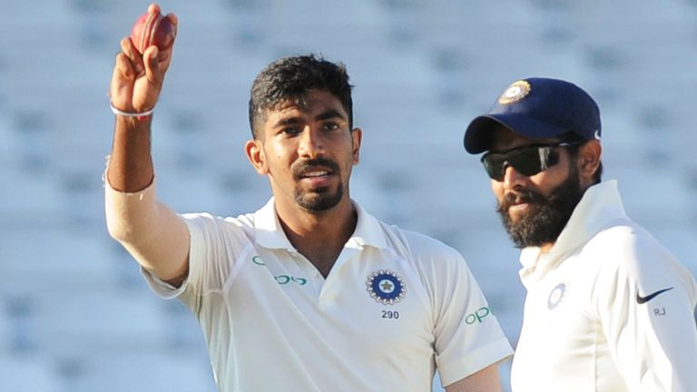 Jasprit Bumrah celebrates claiming a memorable five-for for India