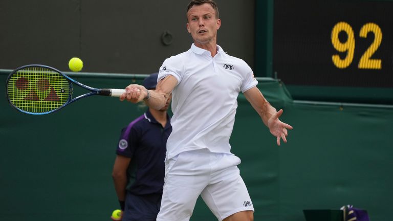 Marton Fucsovics is one of six players in the men's draw in their first Wimbledon quarter-final (AP)