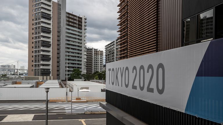 The Olympic Village on Tokyo Bay will house 11,000 Olympic athletes and thousands of other support staff