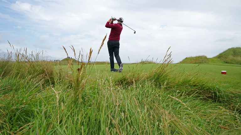 Patrick Cantlay was also familiarising himself with Royal St George's on Monday