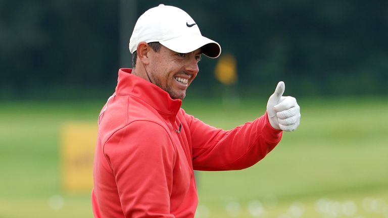 Rory McIlroy will get his second round under way at 10.20am on Friday