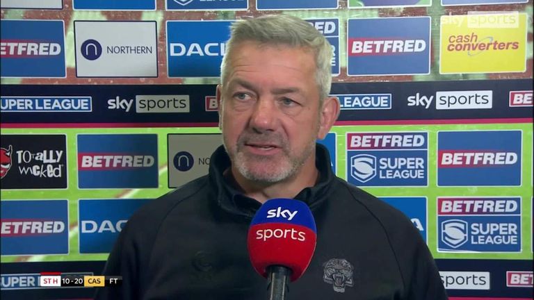 Castleford Tigers coach Daryl Powell said that he was delighted with his players after they beat St Helens at the Totally Wicked Stadium