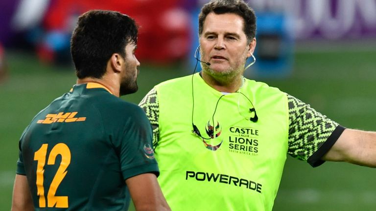 South Africa Director of Rugby Rassie Erasmus is banned from any matchday activity vs England, after criticising referees on social media once again 