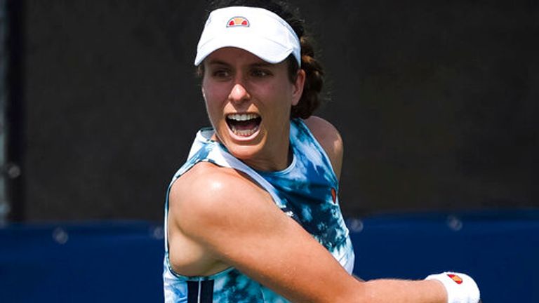 Johanna Konta has been forced to withdraw from her latest match in Montreal due to a left knee injury (Photo by David Kirouac/Icon Sportswire