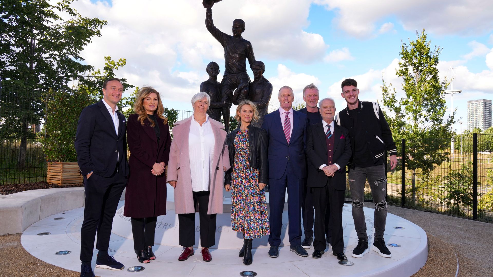 West Ham unveil statue paying tribute to Moore, Hurst and Peters