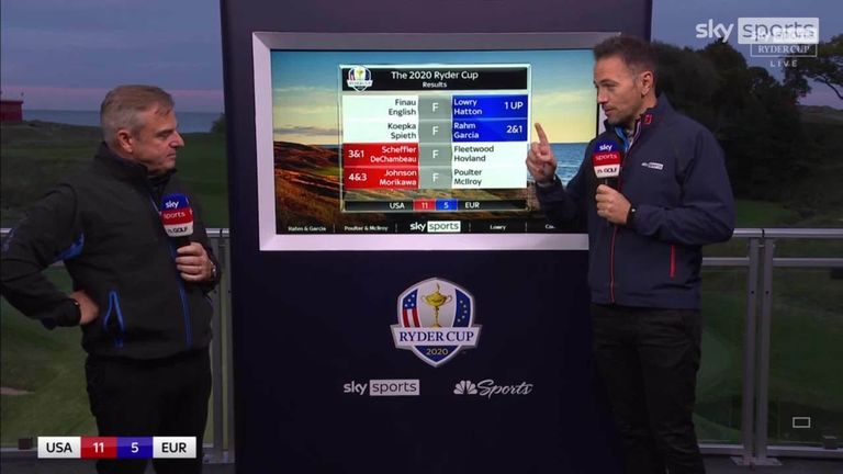 Le capitaine de la Ryder Cup 2014, Paul McGinley et Nick Dougherty évaluent comment l'équipe européenne peut combler un déficit de six points en simple dimanche à Whistling Straits.