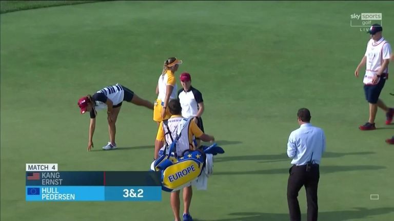 Aspectos destacados de la victoria 3 y 2 de Charley Hull y Emily Pedersen sobre Austin Ernst y  Danielle Kang 