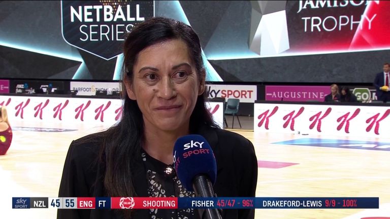 New Zealand's Dame Noeline Taurua felt her side were in control for the first half, but the wheels fell off as England ran out comfortable winners