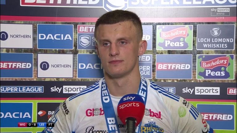 Ash Handley was named player of the match for Leeds as they beat Wigan 8-0 to secure their spot in the Super League semi-finals