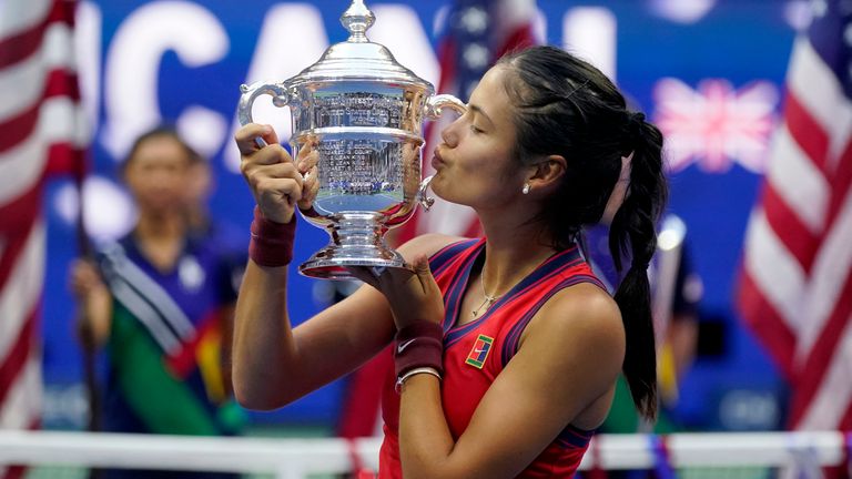 Raducanu beat Leylah Fernandez in the final to become the first British woman to win a Grand Slam singles title since Virginia Wade won Wimbledon in 1977