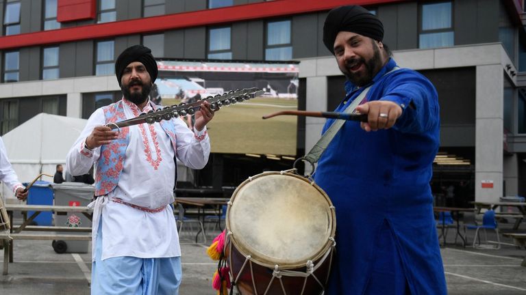 English and Indian fans turned up at Emirates Old Trafford despite the cancellation of the fifth Test