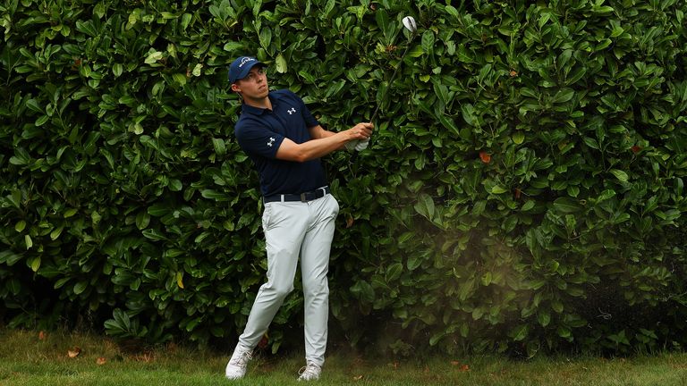 Matt Fitzpatrick had hedge problems at the 17th during the final round of the BMW PGA Championship