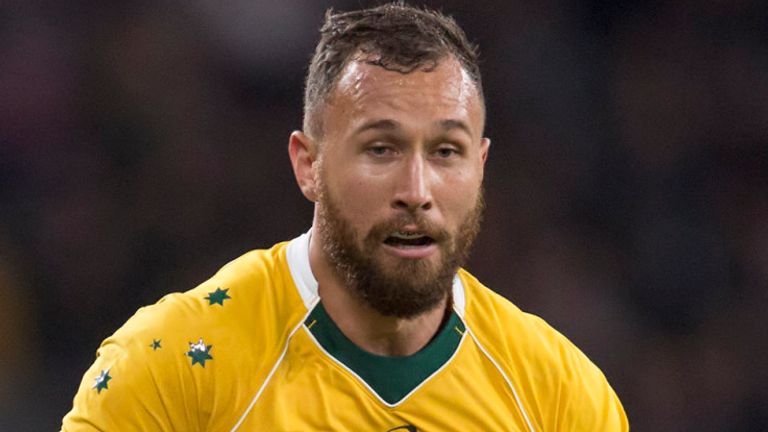 Quade Cooper jouant pour l'Australie en 2016