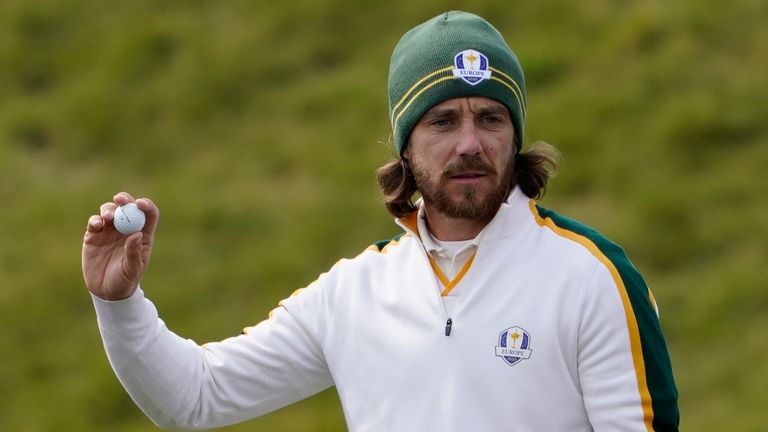 Team Europe's Tommy Fleetwood will sit out Friday's foursomes