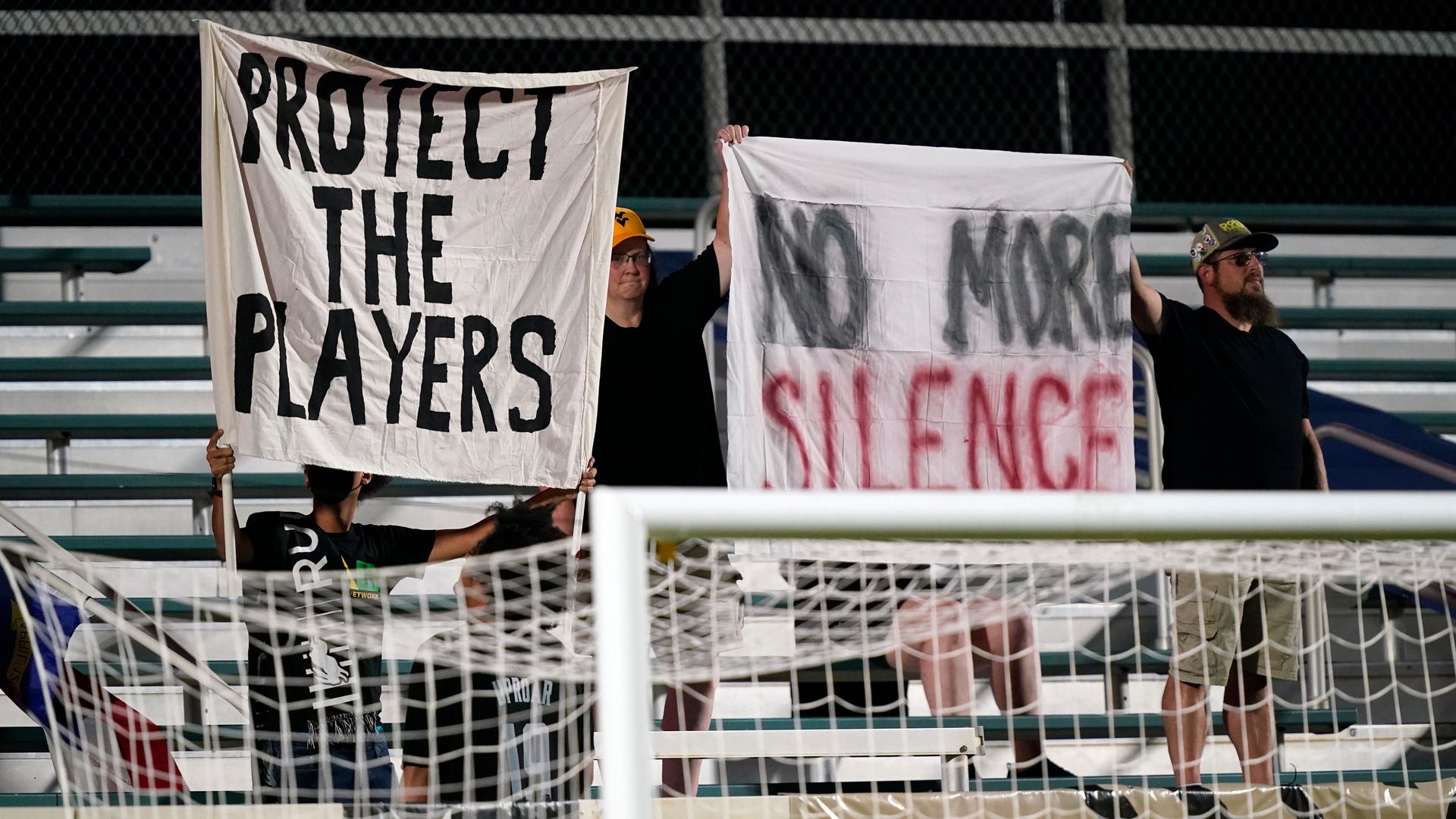 'No more silence': NWSL players return to pitch