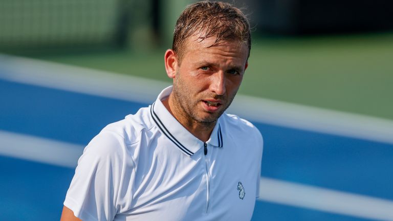 Dan Evans failed to join Norrie in the second round after suffering a three-set defeat