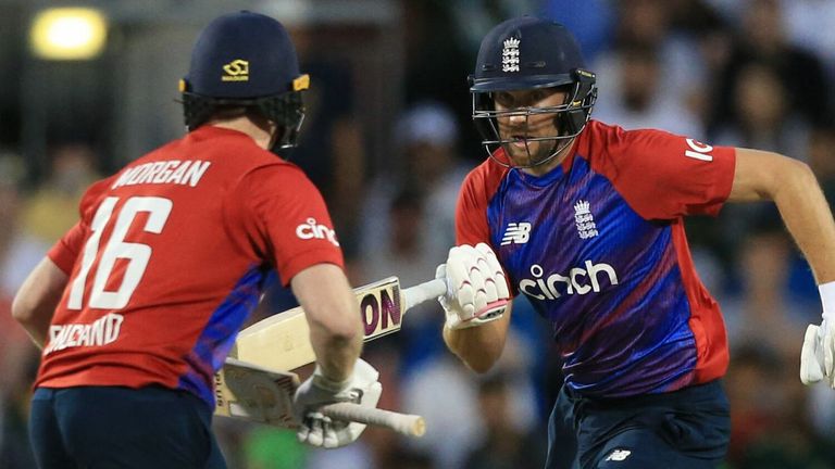 Would Eoin Morgan (left) leave himself or Dawid Malan (right) out of England's T20 World Cup XI?