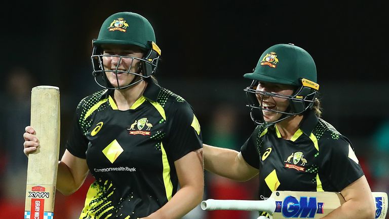 Tahlia McGrath scored an unbeaten 42 to get Australia over the line and seal the T20 series