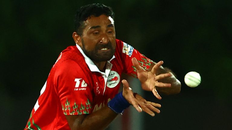 Oman's Kalimullah shines to win the rematch against Namibia in the men's T20 World Cup warm-up match at the ICC in October.