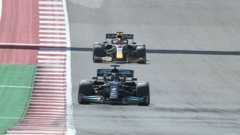 Watch as Lewis Hamilton took the lead from Max Verstappen in Austin after a dream start to the race